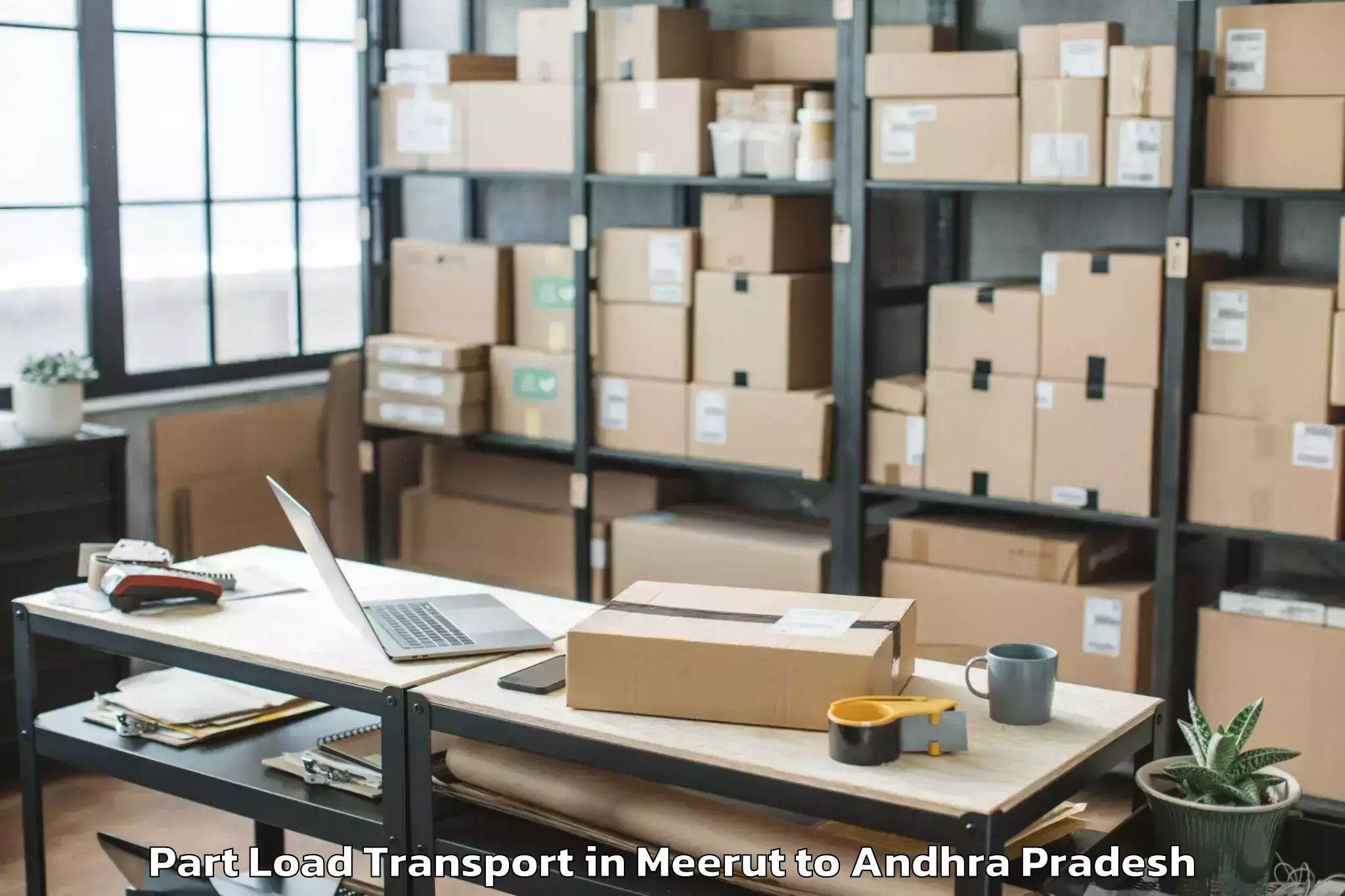 Leading Meerut to Bandi Atmakuru Part Load Transport Provider